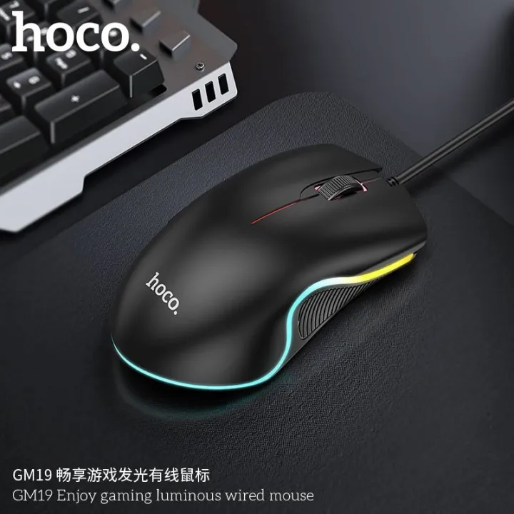 HOCO%20GM19%20Gaming%20Luminous%20Wired%20Mouse%20-%20Image%203