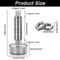 NAMUNY 4 Pcs Hand Retractable Spring Plunger Stainless Steel Lock Out M6 Type for Rolling Toolbox Packout. 