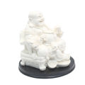 White Laughing Buddha Statue - 9inch. 