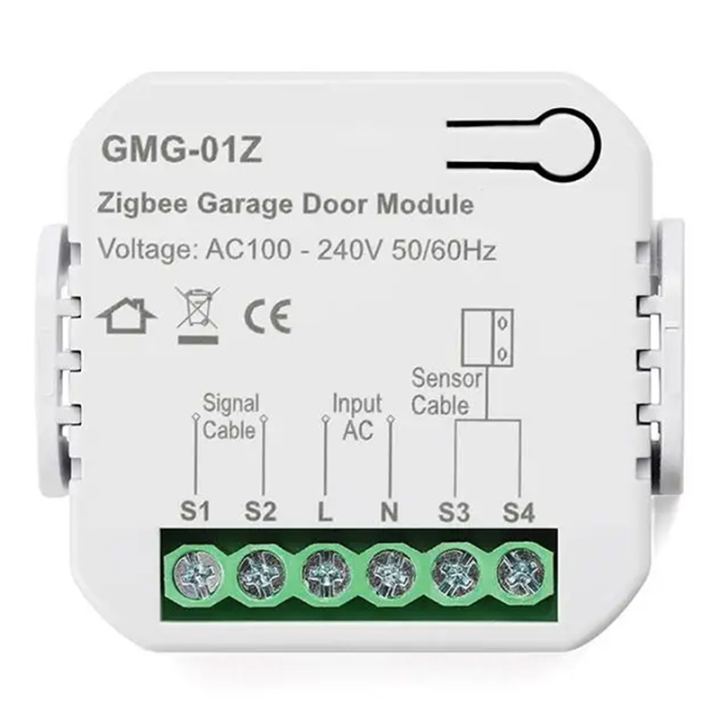 1 PCS Tuya Zigbee Smart Garage Door Controller Universal Garage Door Remote Control White ABS App Voice Timing Control for Home