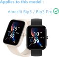 Amazfit Bip 3 Screen Protector Bip 3 Pro Smart Watch 3D Full Coverage Protective Film Anti-Scratch (1Pack). 