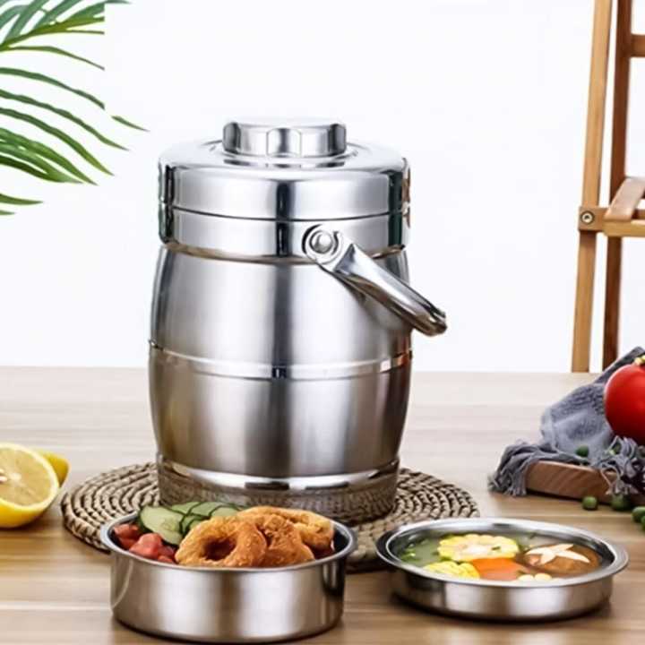 Hot Case 3Ltr Stainless Steel Tiffin Box Launch Box