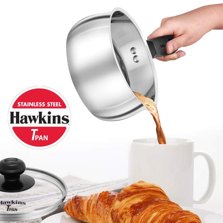 Hawkins stainless steel saucepan sale