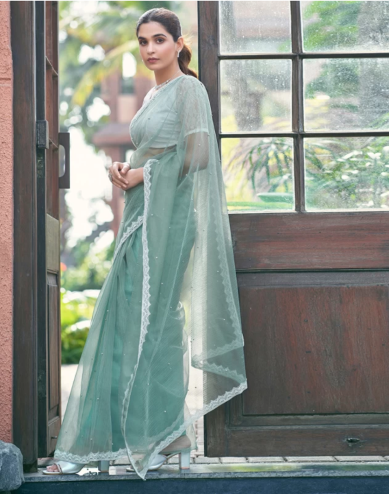 Saree%20For%20Women.%20Shimmering%20Net%20Blue%20Saree%20With%20Moti%20Work.%20Saree%20With%20Unstitched%20Blouse%20-%20Image%202