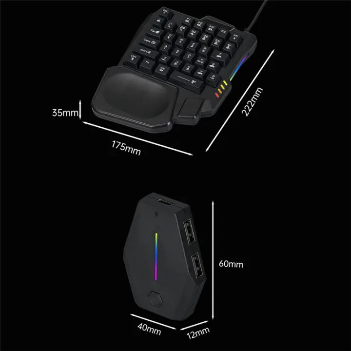 For%2035Key%20Ergonomics%20RGB%20Gaming%20Keyboard%20+Keyboard%20and%20Mouse%20Converter+Mouse%205%20in%201%20Mobile%20Game%20Combo%20Kit%20-%20Image%202