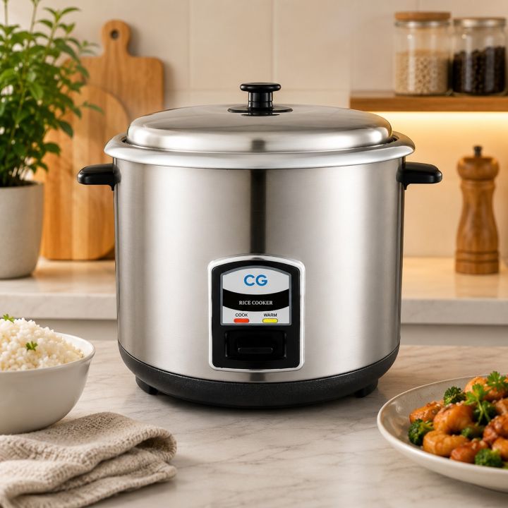 CG 1.8 Liters Rice cooker With Stainless steel housing / CGRC1805SS/ 1 ...