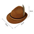 Trendygirl Non-woven Fabric Jazz Hat Vintage Oktoberfest Fedora Hat with Feather Rope Perfect for 1920s Themed Parties Cosplay Events Men Women. 