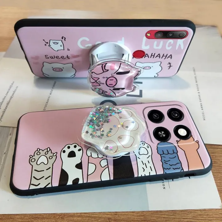 Glitter%20Durable%20Phone%20Case%20For%20ZTE%20Blade%20A35/A55%20Rotatable%20stand%20Soft%20Case%20Back%20Cover%20quicksand%20Fashion%20Design%20cute%20TPU%20-%20Image%206