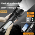 Super Bright Flashlight Emergency Camping Hand Lamp Spotlight Focus Long Range Red and White Flashlight Red and White Flashlight. 