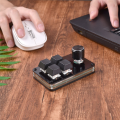 1Set USB Macro Custom Mini Keyboard 4 Keys 1 Knob Programming DIY Mechanical Keyboard Portable Hot-Swap Blue Switch Keypad Black. 