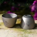 50Ml Outdoor Portable Titanium Tea Cup Titanium Wine Cup Small Tea Cup for Camping Hiking. 