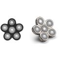 fasdaga 2x Men's Electric Shaver Heads Electric Blade Replacement 6 Blades Shaver Replacement Bald As Shown. 