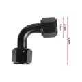 New Universal AN4 AN6 AN8 AN10 Female To Female Union Aluminum 0/45/90 Degrees Hose Fitting Adaptors Elbow Oil Cooler Connectors. 