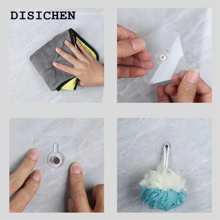 DISICHEN%202025%2010/20PCS%20Strong%20Adhesive%20Hooks%20Clear%20Picture%20Frame%20Poster%20No%20Drilling%20Wall%20Hooks%20Cabinet%20Kitchen%20Bathroom%20Accessories%20Screw%20Hook%20-%20Image%206