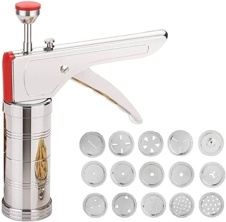 Stainless Steel Kitchen Press Cookies Maker, Traditionally Indian Multi Types of Snacks Making Kitchen Tool