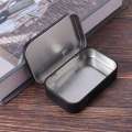 fasdaga 2X 95x60x21mm Black Tin Box Black Metal Box With Matte Candy Box Small Box. 