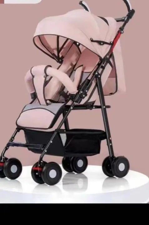 Foldable%20Comfortable%20Seat%20Baby%20Stroller%20With%20Easy%20Access%20Storage%20Basket%20-%20Image%202