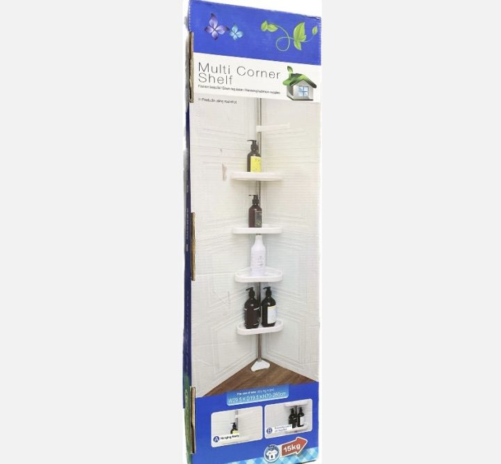 Multi%20Corner%20Shelf%20-%20No%20Tools%204%20Tier%20Multi%20Use%20Corner%20Rack/%20Shelf%20Holder%20Shelves%20Adjustable%20Storage%20Space%20Saver%20Organizer%20Bathroom,%20Toilet,%20Kitchen%20-%20Image%202