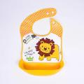 EVA Baby Waterproof Bib Animal Print With Pocket Clean Wipe Saliva Feeding Apron. 