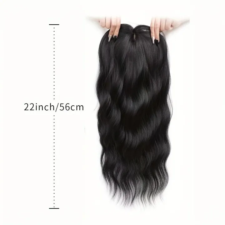 Seamless%20Ombre%20Topper%20Hair%20with%20Hair%20Bangs%20Long%20Wavy%20Curly%20Hair%20Synthetic%20Hair%20Toppers%20Natural%2022%20Inch%20Top%20Closures%20Hairpiece%20Increase%20Hair%20Volume%20-%20Image%207