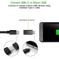 USB Type C To Micro USB Android Adapter Connector -For Smart Phone Tablet Micro USB Male to Type C Female Converter. 