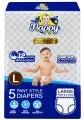 Baba's Nappy Baby Pull Up Diaper Small Pack, Large - 4Pcs. 