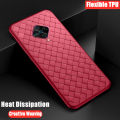 lthmy for Vivo S1 Pro 1920 phone case Leather Texture Finish Non-Slip Grip Full Body Protection Cover  Flexible Silicon Luxury Plaid Breathable. 