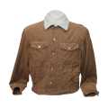 Brown Corduroy Jacket With Fur For Men. 