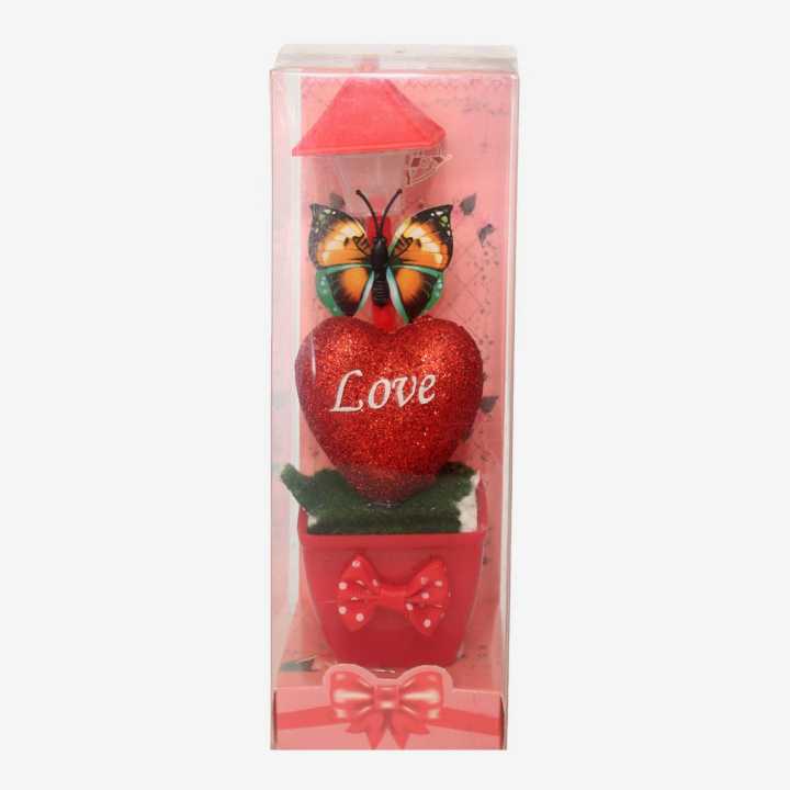 Red Color Butterfly Heart Bouquet Gift Box