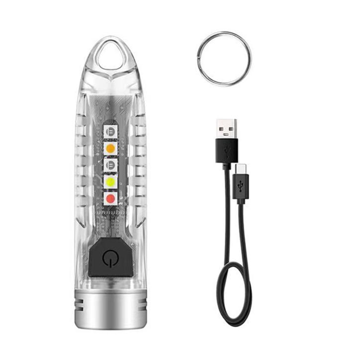 Trendiq LED Torchlight Multiple Lighting Modes Type-C Chargeable Key Chain LED Torch Flashlight
