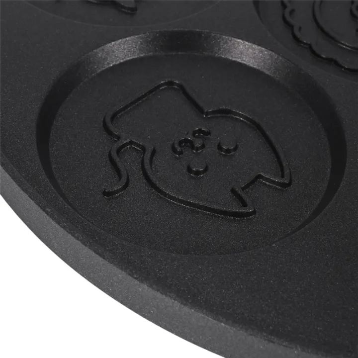FORIDE%202X%20Pancake%20Maker%20-%20Non-Stick%20Pancake%20Pan%20Griddle%20Grill%20Pan%20Mini%20Crepe%20Maker%207-Mold%20with%20Silicone%20Handle,%20Black%20Animal%20-%20Image%204