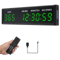 Large Display Digital Countdown Clock Count Up/Count Down Timer for Event Timer with Remote Control (Green) 999 Days Countdown Calendar EU Plug. 