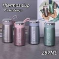 Portable Leak-proof Mini Thermos Cup Stainless Steel 257ml Vacuum Cup Pocket Design Durable Water Bottle Travel Outdoor. 