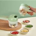 Rechargeable Mini Electric Vegetable Chopper 4 in 1 Cordless Food Processor with Brush. 