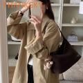 Cute Handbag Suede Shoulder Bag Solid Color Large Capacity Hobo Bag Fashion Ladies Crossbody Bag Autumn and Winter. 