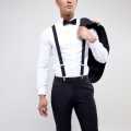 Adjustable Suspenders With Matching Bow Tie For Men/Women. 