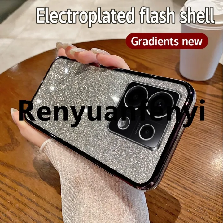 Renyuan%20Poko%20F6pro%20M6pro%20X6pro%20Luxury%20Glitter%20Case%20For%20Xiaomi%20Mi%20Poco%20X6%20%E3%80%902025%20Version%E3%80%91%20M6%20F6%20Pro%205g%204g%20Gradient%20Soft%20Silicone%20Plating%20Women%20Back%20Cover%20-%20Image%203