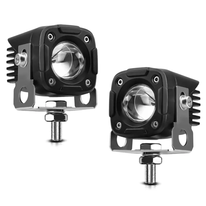 (GGBR) Motorcycle Spotlight Headlight Auxiliary LED Fog Light White+ ...