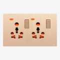 Golden Color 2 Port Power Socket. 