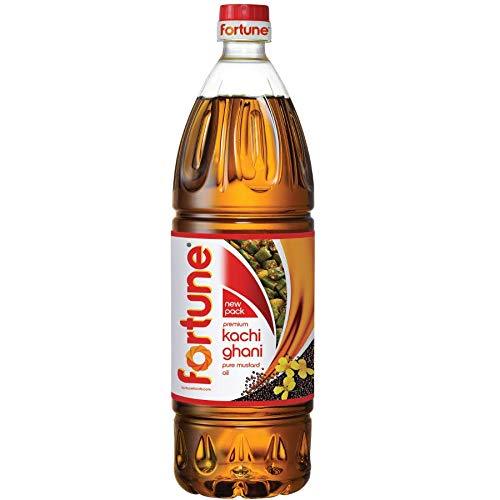 Fortune Premium Kachi Ghani Pure Mustard Oil, 1Litre PET Bottle