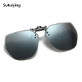 Sutuiying KLASSNUM Men Polarized Clip On Sunglasses Women Flip Up Sunglasses High Quality Square Cut Edge Lenses Driving Night Vision Fishing Goggle. 