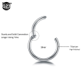 Wenefang 1PC Titanium 20G Hinged Segment Nose Septum Rings Body Clips Hoop For Women Men Cartilage Helix Lip Eyebrow Piercings Jewelry. 