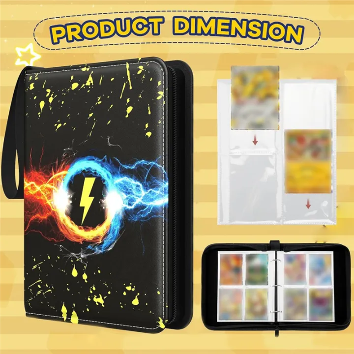 JAERBEE%20Trading%20Card%20Binder%20with%20Sleeves,%20400%20Double%20Sided%20Pocket%20Trading%20Card%20Binder%20Premium%204%20Pocket%20PU%20Card%20Collection%20-%20Image%206