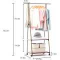 Triangle Simple Clothes Hanger Stand Storage Rack Coat Rack With Wheels. 