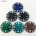 ALLOYSEED IUQXU Goutent 28.5mm Black Blue Green Sterile Watch Dial Green LuminoLuxuryus 【2025 Version】 Fit NH36 NH36A Movement For 3 o'clock 3.8 o'clock Crown Case. 