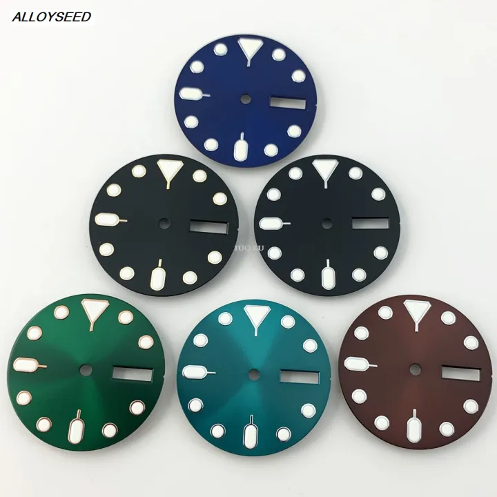 ALLOYSEED%20IUQXU%20Goutent%2028.5mm%20Black%20Blue%20Green%20Sterile%20Watch%20Dial%20Green%20LuminoLuxuryus%20%E3%80%902025%20Version%E3%80%91%20Fit%20NH36%20NH36A%20Movement%20For%203%20o'clock%203.8%20o'clock%20Crown%20Case%20-%20Image%203