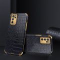 lthmy for OPPO Reno6 Z 5G Phone Case Leather Crocodile Pattern Plating Soft TPU Shockproof Anti-scratch Four Corners 360 Degree Protection Back Cover. 