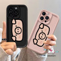 Pink Cute Pig Head Couple Graffiti Cover Compatible For IPhone 11 15 14 13 12 Pro Max 7Plus XR XS Max X 15 7 6s 6 8 Plus SE 2020 Angel Eye Soft Case. 
