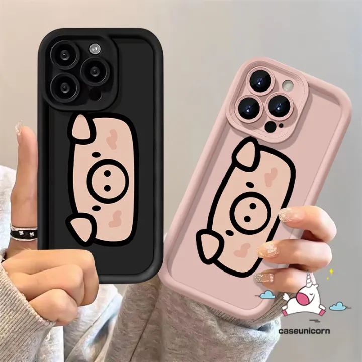 Pink%20Cute%20Pig%20Head%20Couple%20Graffiti%20Cover%20Compatible%20For%20IPhone%2011%2015%2014%2013%2012%20Pro%20Max%207Plus%20XR%20XS%20Max%20X%2015%207%206s%206%208%20Plus%20SE%202020%20Angel%20Eye%20Soft%20Case%20-%20Image%204