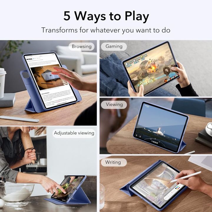 ESR%20Hybrid%20360%20Case%20for%20iPad%20Pro%2011%20M2/M1%20(3rd/4th%20Gen)%20with%20Pencil%20Holder%20Magnetic%20Cover%20For%20iPad%20Pro%2011%20Case%20-%20Image%204